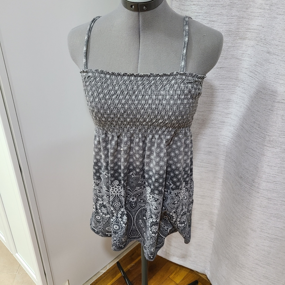 Black, grey spaghetti strap shirt